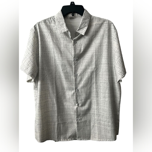Men's Athletic Dress Shirts Casual Regular Fit Printed Short Sleeve button shirt - Picture 1 of 7